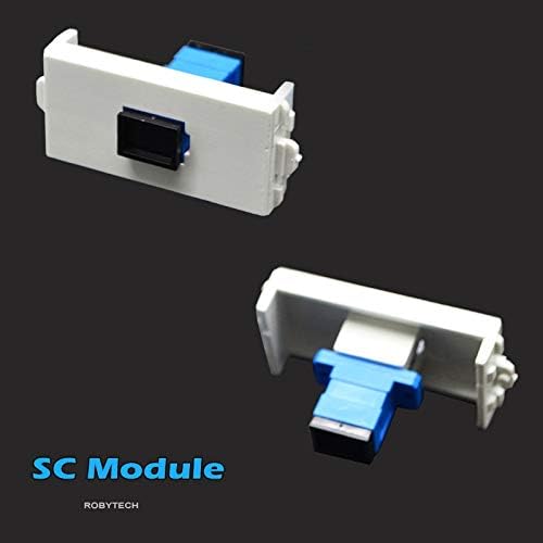 Стенни панела с конектор USB-зарядно устройство за 2 x 2.1 A + SC Simplex Модулен Разпределителен конектор Keystone Конектори,