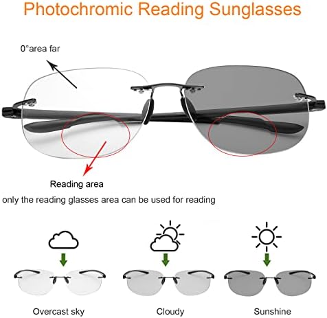 Devirld Фотохромичните Бифокални Очила за Четене за Мъже Жени UV400 Слънчеви Очила За Четене Анти Синята Светлина на Далечния