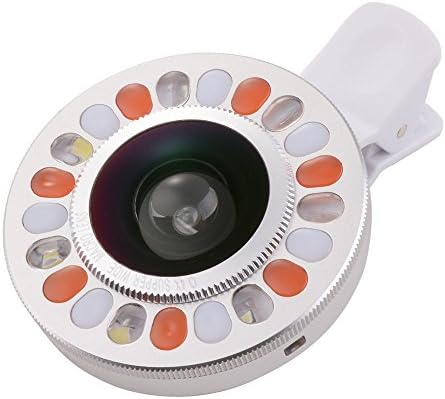 SZCHENGCI Selfie Flash 21 Светодиоден пръстен Заполняющий Светлина USB Зареждане 0.4 X Широкоъгълен Обектив, Съвместим с камера