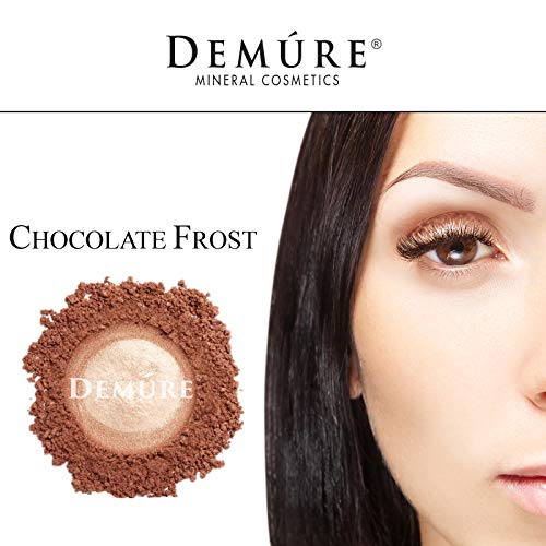 Сенки за очи Demure Mineral Make Up (Шоколадова Скреж), Искрящи Сенки За очи, Ронлив Прах, Блестящи Сенки За очи, Грим на очите, Професионален