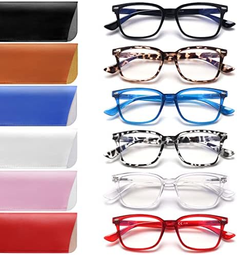 Очила за четене CLASAGA за Жени, Мъже, Дамите, Компютърни Ридеры, Блокер Синя Светлина Очила с Пружинным тръба на шарнирна Връзка, Очила