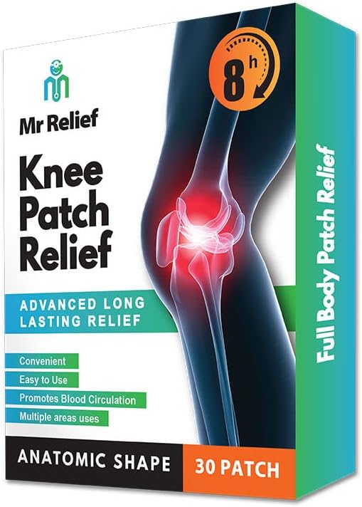 Лепенки WisePatch за облекчаване на болки в коленете, Обвивка от болки в коляното при артрит, Пластири за облекчаване на дискомфорта, Загряващ