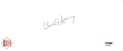 Чарлз Чаб Фини с Автограф Вырезанной подпис 4x10 PSA/ДНК AB50340 - MLB Издълбани подпис