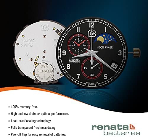 3 батерии за часовник Renata 303 от азотен сребро швейцарско производство от 1,5 (SR44SW)