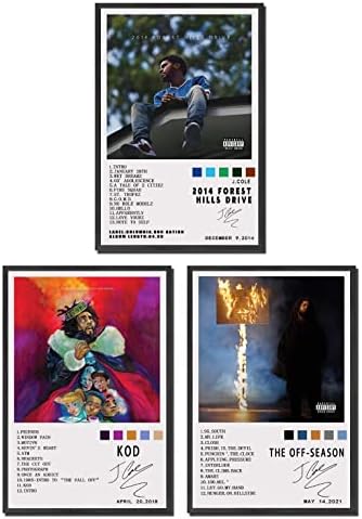 ZDJ Комплект от 3 плакати върху платно, Плакат Juice Wrld, Плакати, на корицата на албума, Естетически Комплект от 3 теми,