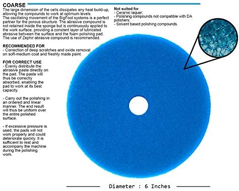 Уплътнение от груба пяна Rupes Blue 6 инча (130 mm /150 mm) - 2 опаковки