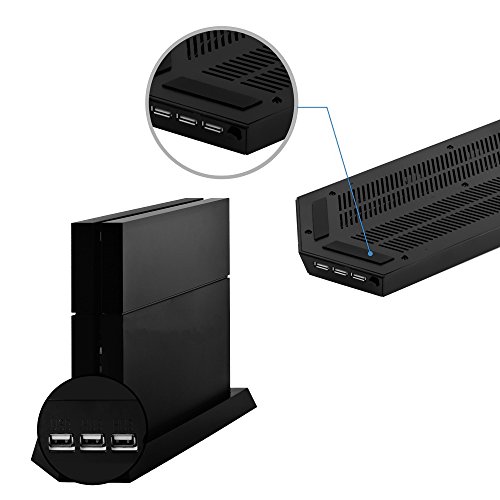 Висококачествена Многофункционална Здрава Вертикална Поставка PS4 с Охлаждающими феновете Turbo Base, двоен USB възел и USB порт за зареждане