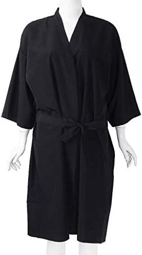 За еднократна употреба халати за спа центъра LIFESOFT, халат за пътуване, обвивка на тялото, 10 x (черен)
