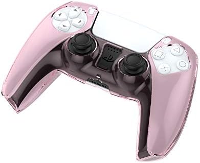 Калъф за контролера PS5, Твърд Защитен Калъф за PC AWINNER Shell Skin, който е Съвместим с контролера на Sony Playstation 5 (розов)