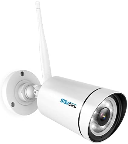 Безжична камера за сигурност SOVMIKU 2K, Цветно Нощно виждане/разпознаване на лица/ двупосочна аудио/Водоустойчив IP66 3-Мегапикселова