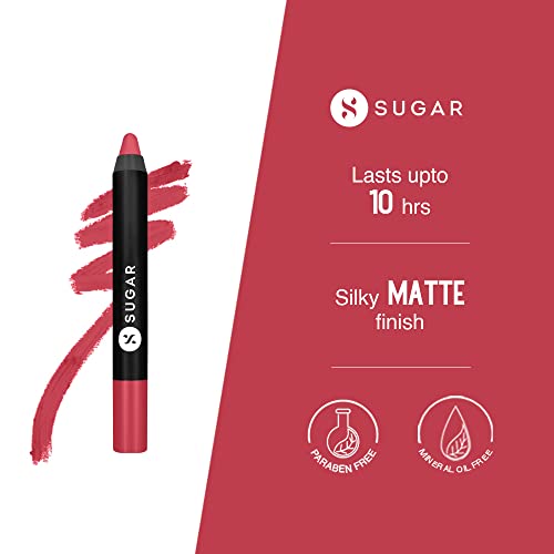 Червило SUGAR Cosmetics Matte As Hell Crayon Lipstick05 Rose Dawson (Розова роза) С висока пигментация, кремообразна текстура,