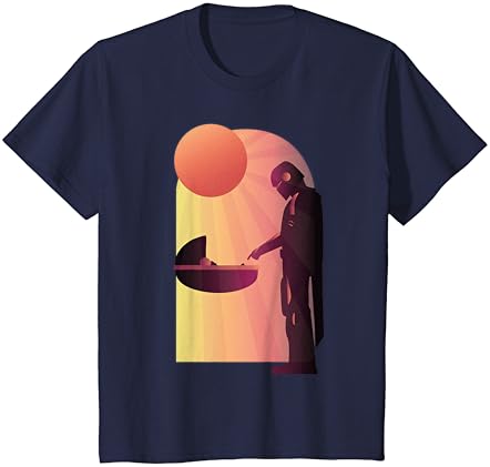 Тениска с силует Междузвездни войни: Мандалорец: Откриването на детето