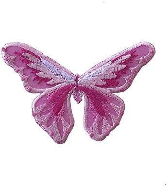 Altotux Желязна нашивка с бродирани пеперуда на Розово, синьо, Лилаво, Червено, черно, зелено, тюркоаз, продава се отделно
