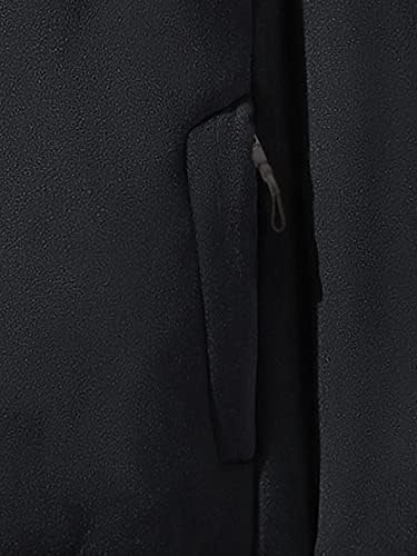 Якета за мъже, Мъжки яке с качулка в една плюшена подплата и експозиции без пуловери (Цвят: Черен Размер: X-Small)