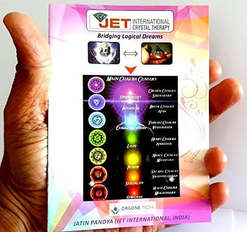 Поставка за чай Jet Индиго Onyx Orgone Цветето на живота през Цялата 40 Страници Книжка Jet International Crystal Therapy Индия