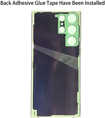 Фантомен Задната част на Черна със Стъклен Капак Galaxy S22 Ultra Водоустойчива Врата Корпус със Стъклен Обектив на Камерата и Подмяна