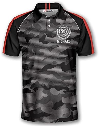 PRIMESTY Персонализирани Ризи за стрелба с лък за мъже - Обичай Тениски за стрелба с лък за отбори, Изработени по поръчка Ризи за Стрелба