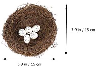 NUOBESTY 1 Комплект bird ' s Nest Декоративно Изкуствено Птичето Гнездо Яйце Декоративен Подпори Кръгли Птичи Гнезда Занаяти Декоративни