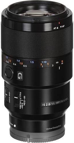 Комплект големи обективи за моя фотоапарат Sony FE 90mm F2.8-22 Макро G OSS (SEL90M28G) с led околовръстен подсветка, карта с памет