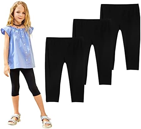 TEGEEK За деца/Летни Панталони с принтом, Основни Гамаши-Капри-Участък За Малките момичета