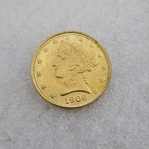 Старинни Занаяти Американската Златна Монета 1906 г., Сребърен Долар, Кръгла Сребърна Колекция за Външната Търговия