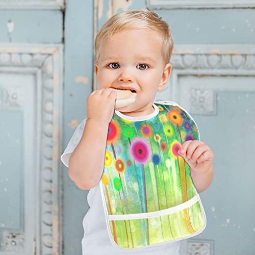 Emelivor/ Пролетни Бебешки Лигавници с Акварельными цветове за Малките момчета и момичета, Лигавници за Хранене, Непромокаеми Бебешки