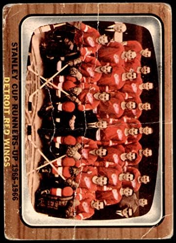 1966 Топпс 119 Ред Уингс Отбор Детройт Ред Уингс (Хокейна карта) БЕДНИТЕ Ред Уингс