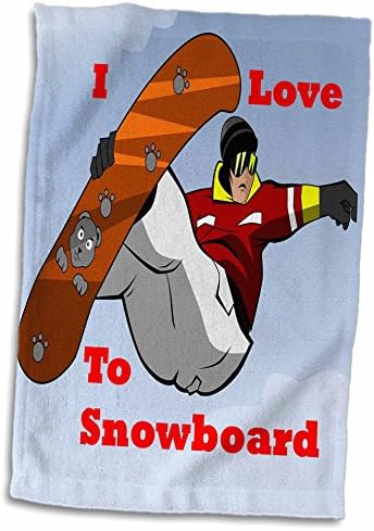 Триизмерен анимационен филм Аз обичам да карам сноуборд с един Мъж и една дъска - Кърпи (twl-233010-1)