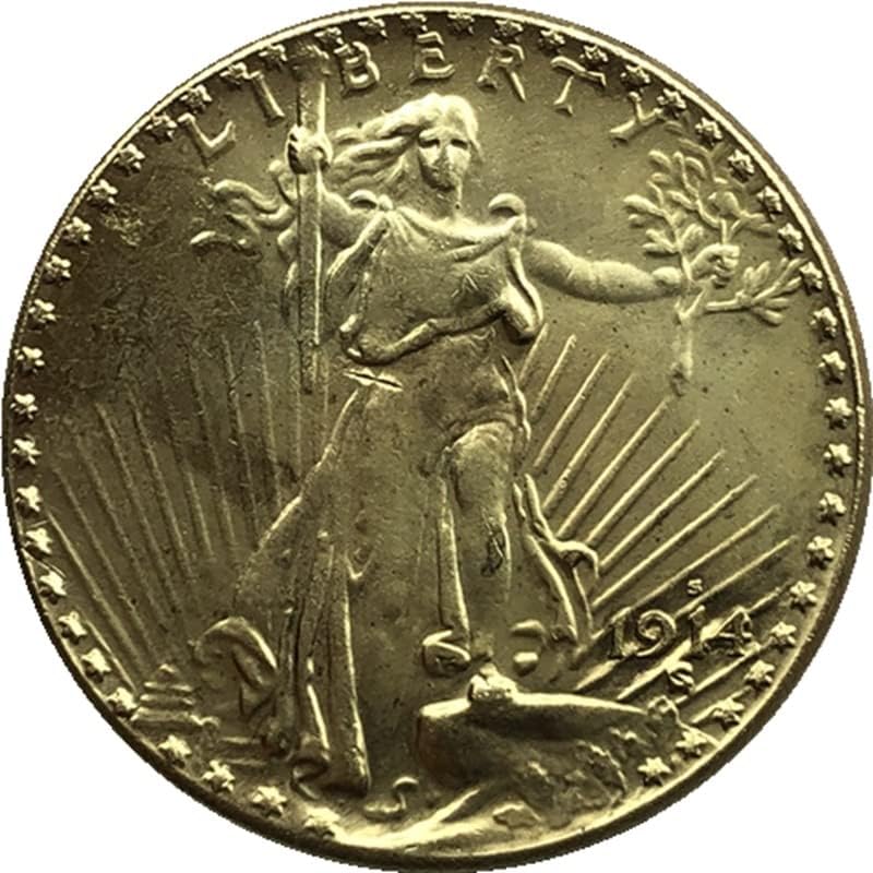 Версия 15 на Различни дати Американските Златни монети от месинг Старинни занаяти Чуждестранни Възпоменателни монети