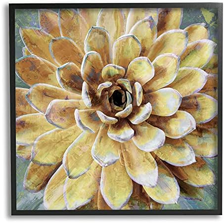 Снимка на Stupell Industries с Жълти ботанически сочни цветове, дизайн на Линдзи Бенсън, Стенно изкуство в черна рамка, 24 x 24
