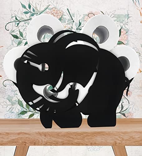 Държач за Тоалетна хартия, под формата на Черен Слон, Държачи за хартия във формата на Животни, Декоративен Метален Държач За Хартия,