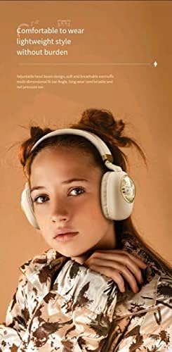 Безжични Bluetooth слушалки Сладко Пет, с микрофон, Детска Слушалки, Сгъваема стерео слушалки с Шумопотискане (Злато)