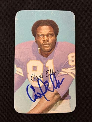 Копито Карл Eller 1970 Topps Супер Подписана картичка с автограф на 11 Минесота Викингз - Футболни картички с автографи на NFL
