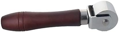 Utoolmart Кожевенное Занаят Дървена Дръжка Кожена Прес-Валяк Метална Ролка 26 мм 1бр