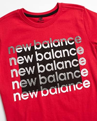 Тениска за момчета New Balance - Тениска с кръгло деколте и графичен лого с къс ръкав (Размер: 8-20)