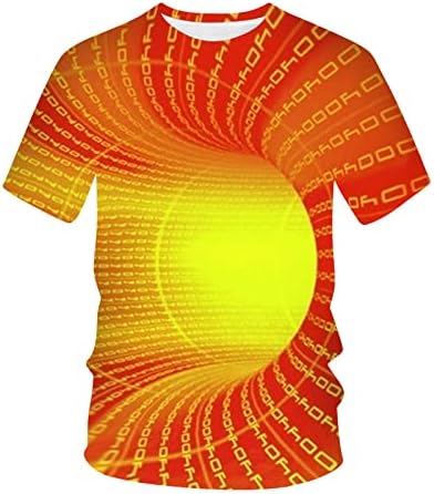 Мъжка тениска с Къс Ръкав в стил Мозайка, Пуловер с 3D Писмото Принтом, Обикновена Тениска с Кръгло Деколте, Новост, Върхове