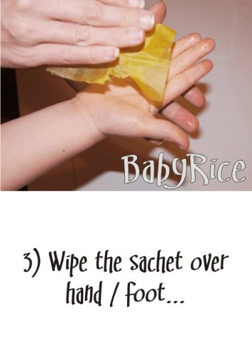 BabyRice Комплект детски пръстови отпечатъци Комплект за отпечатъци от Ръце, Определени за изсушаване в Сребърна Рамка Без мастило 0-3