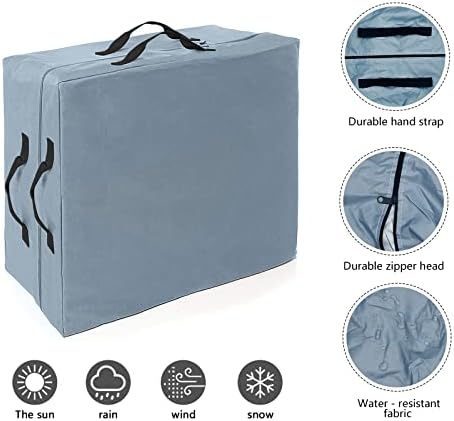 Калъф Orqihod за носене Трехстворчатого матрак, Сива чанта за съхранение с две дръжки и ципове (26 x 26 x 13 инча)