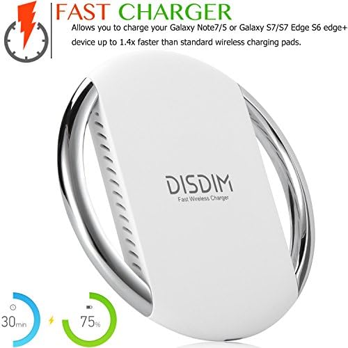 Бързо безжично Зарядно устройство, Дихателна лампа DISDIM [Рамка от алуминиеви] Чи Fast Wireless Charger зарядно устройство ще захранване на