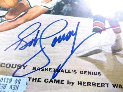 Боб Коузи Подписа Автограф на Списание Sports Illustrated 1956 Селтикс JSA AG71461 - Списания НБА С автограф