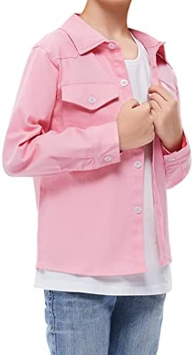 Kukume Kids/ Риза с дълъг ръкав за момчета, Обикновена Ежедневни Ризи с копчета с Нагрудным джоб, Топ от 3 до 12 Години