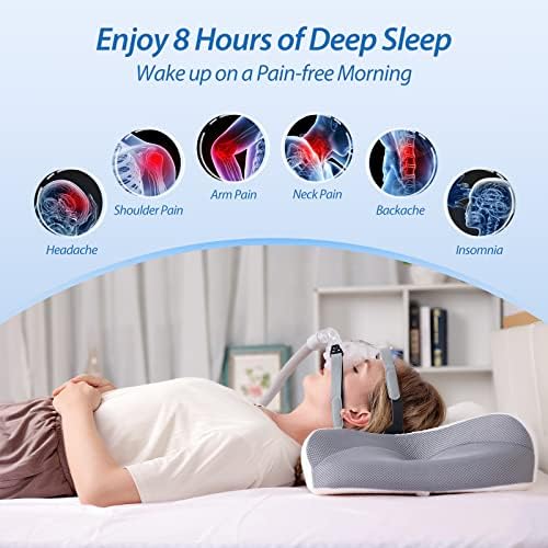 Възглавница HOMCA CPAP, Възглавница CPAP от пяна с памет ефект за спане на ваша страна, Възглавница от сънна апнея за всички потребители CPAP