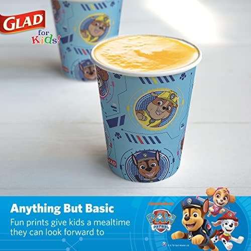 Картонени чаши Glad for Kids Paw Patrol Еднократна употреба хартиени чаши с дизайн Paw Патрул за деца Тежки за Еднократна употреба