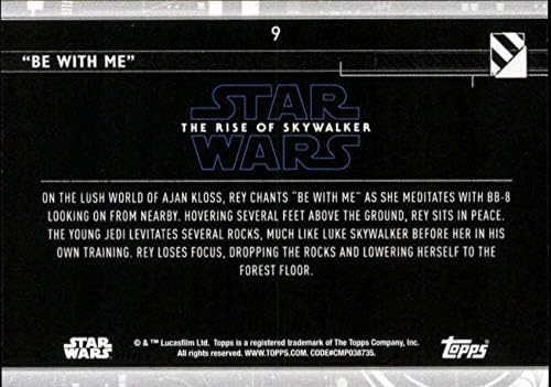 2020 Topps Star Wars The Rise of Skywalker Серия 2 Сини 9 независимо Дали с мен Търговска карта Рей