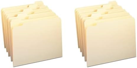 Папка за файлове Smead, разпределена на 1/5 част, Различно местоположение, Размер на букви, Манильская, по 100 броя в кутия (10350)