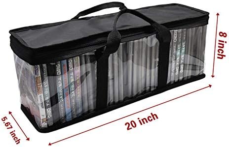 Питейни чанти за съхранение на DVD (4 опаковки), Штабелируемый органайзер за DVD-та с дръжки, с капацитет до 160 DVD-та (40