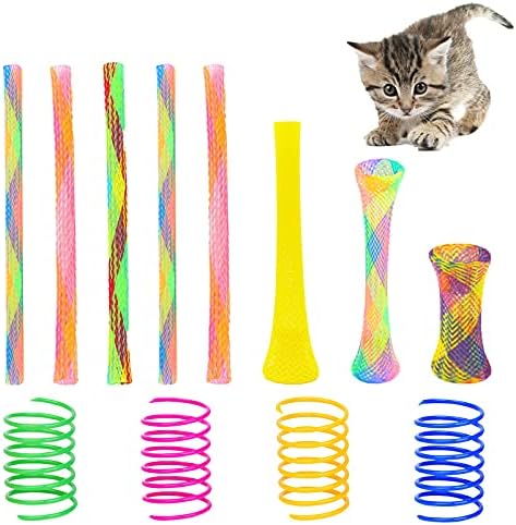 Набор от Играчки-пружинок за котки от 55 теми, Колоритен играчка-извор за котки и играчка-тръба за котки, Интерактивна Играчка