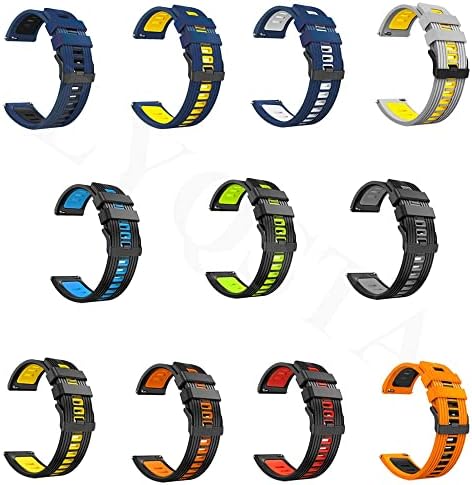 KANGDD 22 мм смарт каишка за Samsung Galaxy Watch 3/45 мм/46 мм/Силикон гривна Gear S3 Frontier (Цвят: Color H, Размер: за Gear