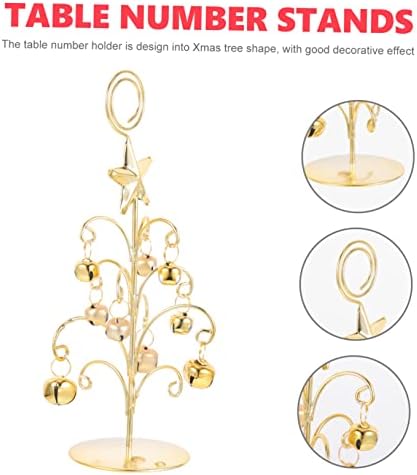 ABOOFAN 5 бр. Дизайнът на Масата за дисплея на Притежателите на Настолна Поставка за номера на Мини Златното Празнично Място Коледни Телена