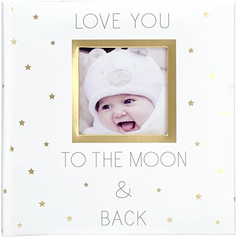 Malden Int Designs Детски Фотоалбум с размер от 2 до 4x6 инча С Кът за записи Love you to the moon и обратна страна В Хартия